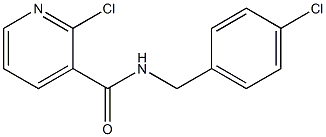 2-chloro-N-[(4-chlorophenyl)methyl]pyridine-3-carboxamide Struktur