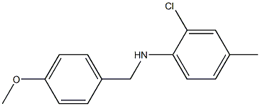 2-chloro-N-[(4-methoxyphenyl)methyl]-4-methylaniline Struktur