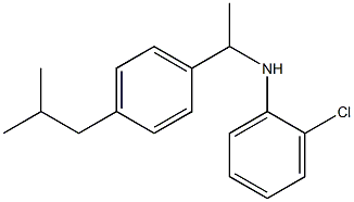 2-chloro-N-{1-[4-(2-methylpropyl)phenyl]ethyl}aniline Struktur