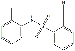 2-cyano-N-(3-methylpyridin-2-yl)benzene-1-sulfonamide Struktur