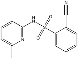 2-cyano-N-(6-methylpyridin-2-yl)benzene-1-sulfonamide Struktur