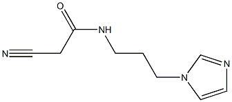 2-cyano-N-[3-(1H-imidazol-1-yl)propyl]acetamide Struktur