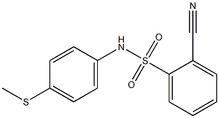 2-cyano-N-[4-(methylsulfanyl)phenyl]benzene-1-sulfonamide Struktur