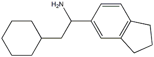 2-cyclohexyl-1-(2,3-dihydro-1H-inden-5-yl)ethan-1-amine Struktur