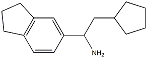 2-cyclopentyl-1-(2,3-dihydro-1H-inden-5-yl)ethan-1-amine Struktur