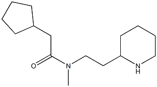 2-cyclopentyl-N-methyl-N-[2-(piperidin-2-yl)ethyl]acetamide Struktur