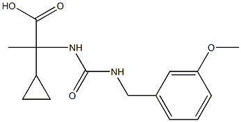 2-cyclopropyl-2-({[(3-methoxyphenyl)methyl]carbamoyl}amino)propanoic acid Struktur