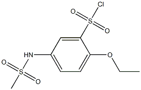 2-ethoxy-5-methanesulfonamidobenzene-1-sulfonyl chloride Struktur