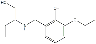 2-ethoxy-6-{[(1-hydroxybutan-2-yl)amino]methyl}phenol Struktur