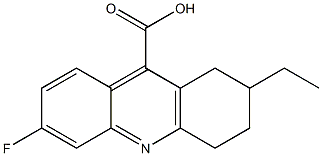 2-ethyl-6-fluoro-1,2,3,4-tetrahydroacridine-9-carboxylic acid Struktur