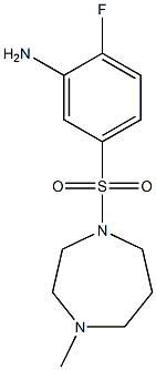 2-fluoro-5-[(4-methyl-1,4-diazepane-1-)sulfonyl]aniline Struktur