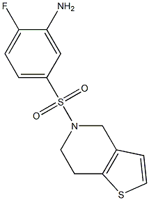 2-fluoro-5-{4H,5H,6H,7H-thieno[3,2-c]pyridine-5-sulfonyl}aniline Struktur