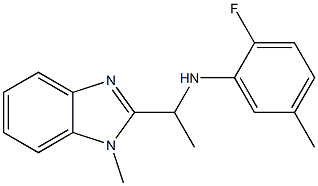 2-fluoro-5-methyl-N-[1-(1-methyl-1H-1,3-benzodiazol-2-yl)ethyl]aniline Struktur