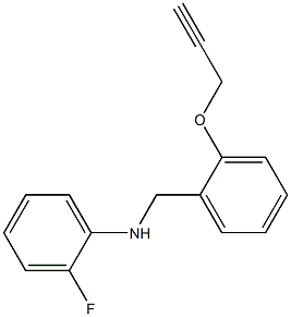 2-fluoro-N-{[2-(prop-2-yn-1-yloxy)phenyl]methyl}aniline Struktur