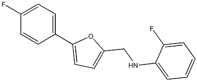 2-fluoro-N-{[5-(4-fluorophenyl)furan-2-yl]methyl}aniline Struktur