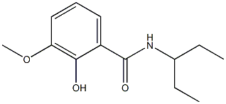 2-hydroxy-3-methoxy-N-(pentan-3-yl)benzamide Struktur