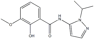 2-hydroxy-3-methoxy-N-[1-(propan-2-yl)-1H-pyrazol-5-yl]benzamide Struktur