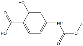 2-hydroxy-4-[(methoxycarbonyl)amino]benzoic acid Struktur