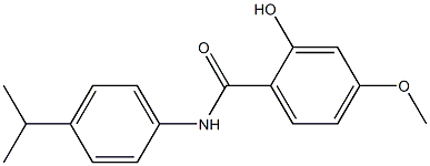 2-hydroxy-4-methoxy-N-[4-(propan-2-yl)phenyl]benzamide Struktur