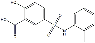 2-hydroxy-5-[(2-methylphenyl)sulfamoyl]benzoic acid Struktur