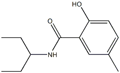 2-hydroxy-5-methyl-N-(pentan-3-yl)benzamide Struktur