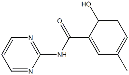 2-hydroxy-5-methyl-N-(pyrimidin-2-yl)benzamide Struktur