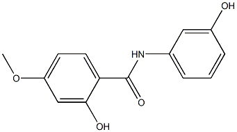 2-hydroxy-N-(3-hydroxyphenyl)-4-methoxybenzamide Struktur