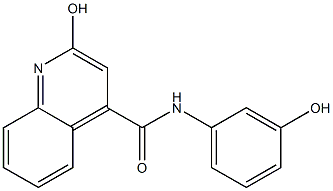 2-hydroxy-N-(3-hydroxyphenyl)quinoline-4-carboxamide Struktur