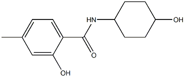 2-hydroxy-N-(4-hydroxycyclohexyl)-4-methylbenzamide Struktur