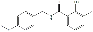 2-hydroxy-N-[(4-methoxyphenyl)methyl]-3-methylbenzamide Struktur