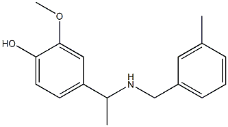 2-methoxy-4-(1-{[(3-methylphenyl)methyl]amino}ethyl)phenol Struktur