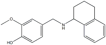 2-methoxy-4-[(1,2,3,4-tetrahydronaphthalen-1-ylamino)methyl]phenol Struktur