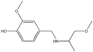 2-methoxy-4-{[(1-methoxypropan-2-yl)amino]methyl}phenol Struktur