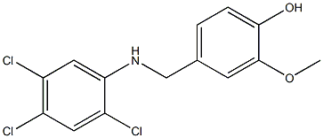 2-methoxy-4-{[(2,4,5-trichlorophenyl)amino]methyl}phenol Struktur