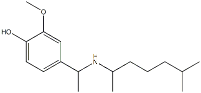 2-methoxy-4-{1-[(6-methylheptan-2-yl)amino]ethyl}phenol Struktur