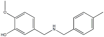 2-methoxy-5-({[(4-methylphenyl)methyl]amino}methyl)phenol Struktur