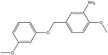 2-methoxy-5-(3-methoxyphenoxymethyl)aniline Struktur