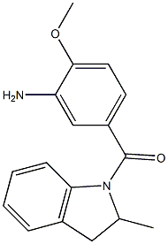 2-methoxy-5-[(2-methyl-2,3-dihydro-1H-indol-1-yl)carbonyl]aniline Struktur