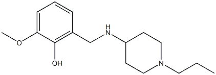 2-methoxy-6-{[(1-propylpiperidin-4-yl)amino]methyl}phenol Struktur