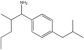 2-methyl-1-[4-(2-methylpropyl)phenyl]pentan-1-amine Struktur