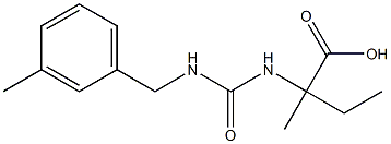 2-methyl-2-({[(3-methylbenzyl)amino]carbonyl}amino)butanoic acid Struktur