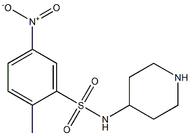 2-methyl-5-nitro-N-(piperidin-4-yl)benzene-1-sulfonamide Struktur