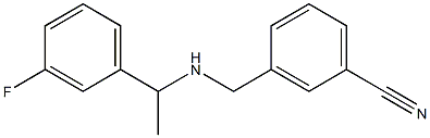 3-({[1-(3-fluorophenyl)ethyl]amino}methyl)benzonitrile Struktur