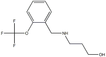 3-({[2-(trifluoromethoxy)phenyl]methyl}amino)propan-1-ol Struktur