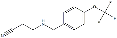 3-({[4-(trifluoromethoxy)phenyl]methyl}amino)propanenitrile Struktur