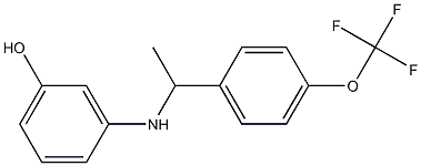 3-({1-[4-(trifluoromethoxy)phenyl]ethyl}amino)phenol Struktur