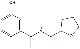 3-(1-{[1-(oxolan-2-yl)ethyl]amino}ethyl)phenol Struktur