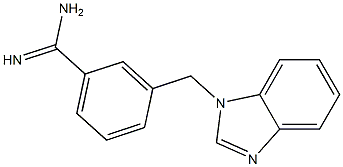 3-(1H-benzimidazol-1-ylmethyl)benzenecarboximidamide Struktur