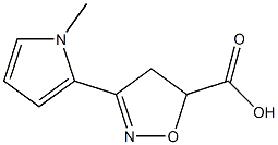 3-(1-methyl-1H-pyrrol-2-yl)-4,5-dihydro-1,2-oxazole-5-carboxylic acid Struktur