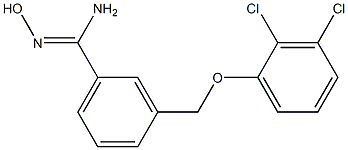 3-(2,3-dichlorophenoxymethyl)-N'-hydroxybenzene-1-carboximidamide Struktur